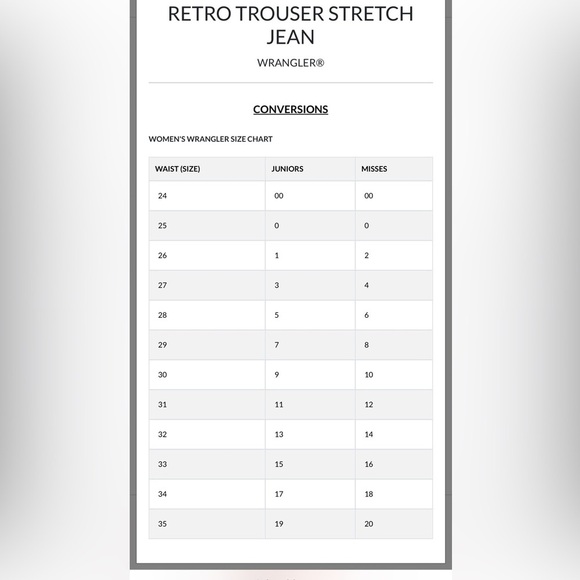 Wrangler Retro Mae Wide Leg Trouser Stretch Jeans Dark Blue Size 17/18 x 34 - Picture 13 of 14